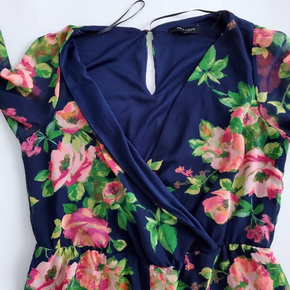 New Look Boho Sleeve Floral Romper, US 8 - Picture 5 of 8